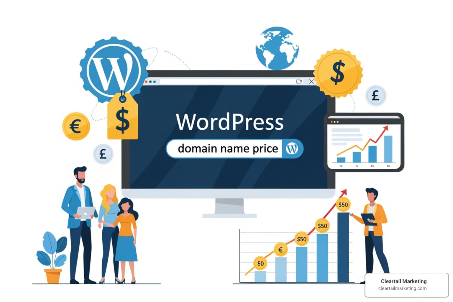 wordpress domain name price